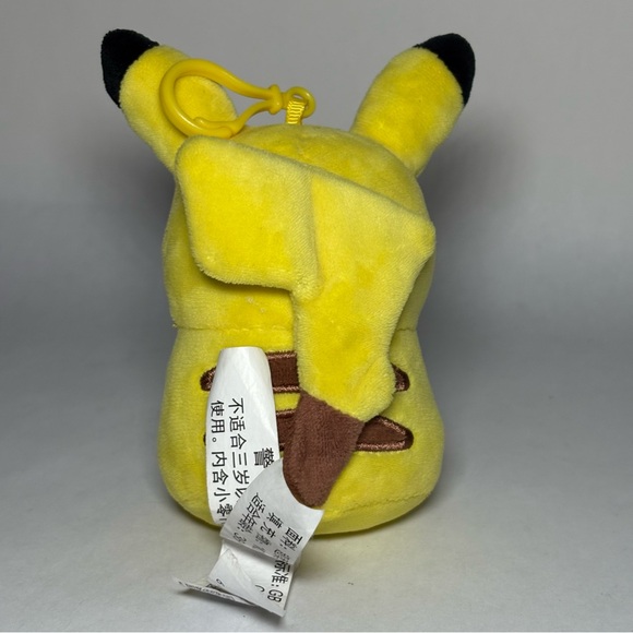 Vintage 1997 Pokémon Pikachu Smiling Face Plush Clip-On Keychain 5.5” Nintendo - Picture 4 of 9